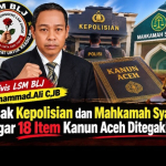 Aktivis LSM BLJ Desak Kepolisian dan Mahkamah Syariah Agar 18 Item Qanun Aceh Ditegakkan