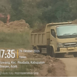 EXCAVATOR DIDUGA GUNAKAN SOLAR SUBSIDI DI GALIAN C SAWANG PEUDADA BIREUEN, ANCAM PIDANA 6 TAHUN