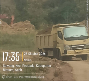 EXCAVATOR DIDUGA GUNAKAN SOLAR SUBSIDI DI GALIAN C SAWANG PEUDADA BIREUEN, ANCAM PIDANA 6 TAHUN